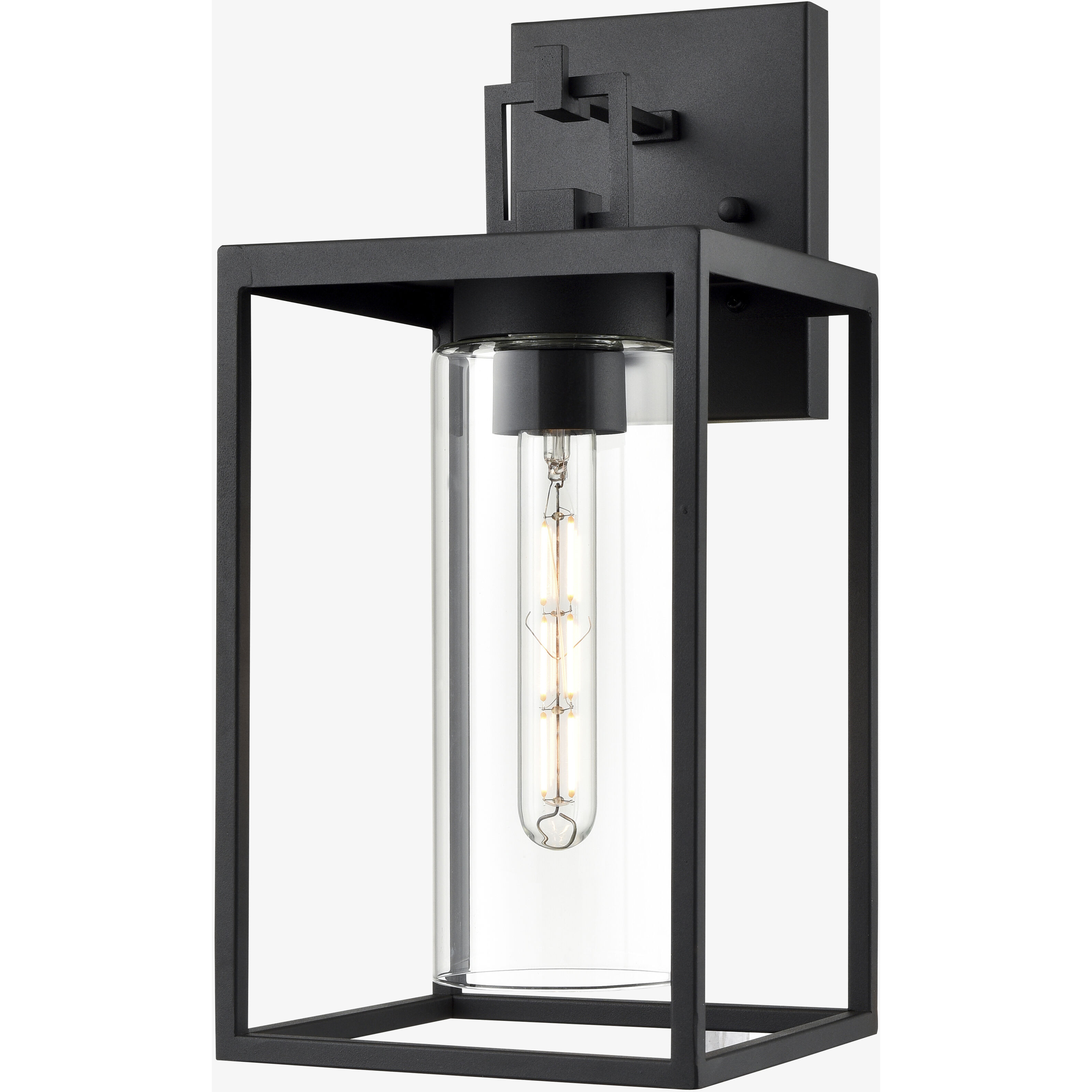 Ellway 1 Light 16 inch Textured Black Outdoor Wall Sconce